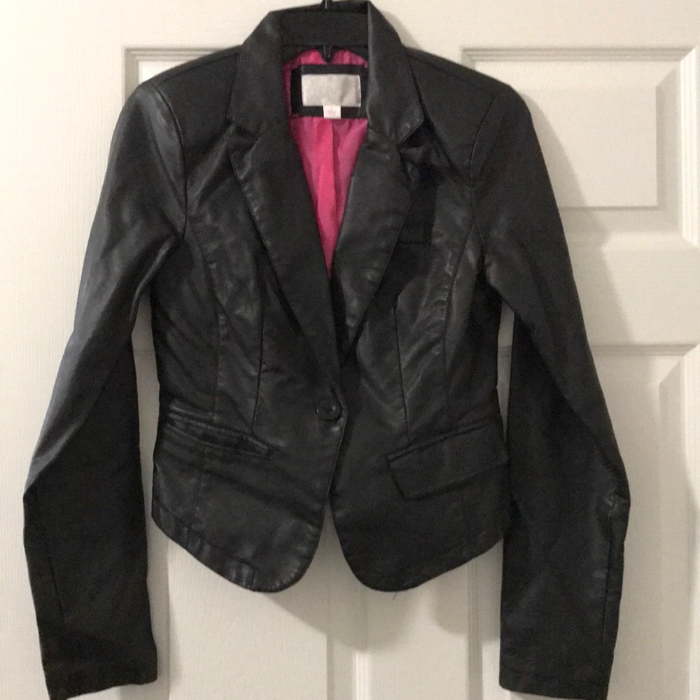 Faux Leather Blazer/Jacket